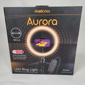 COPY - Ring Light with Tri-Pod and Phone Holder Aurora Pro Streamer YouTube 10 …